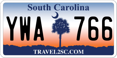 SC license plate YWA766
