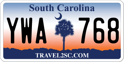 SC license plate YWA768
