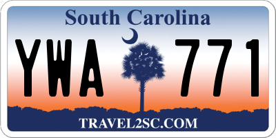 SC license plate YWA771