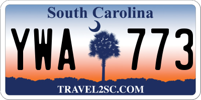 SC license plate YWA773