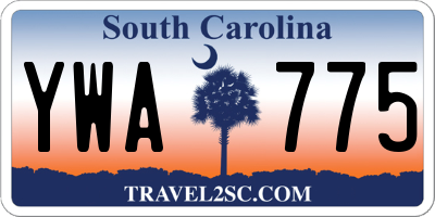 SC license plate YWA775