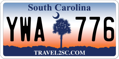 SC license plate YWA776