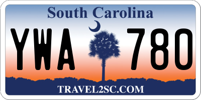 SC license plate YWA780