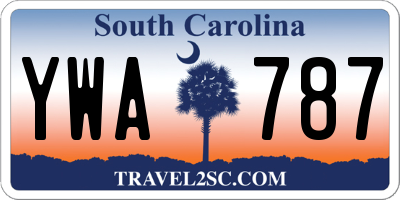 SC license plate YWA787