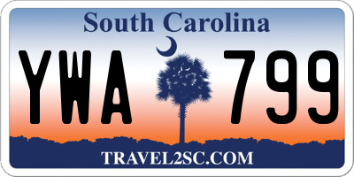 SC license plate YWA799