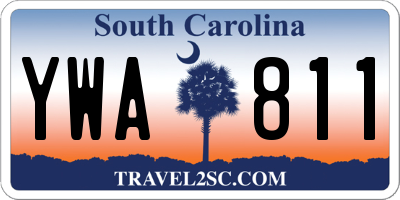 SC license plate YWA811