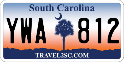 SC license plate YWA812