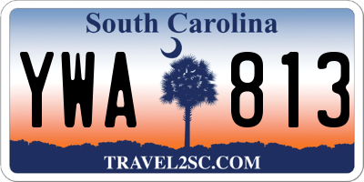 SC license plate YWA813