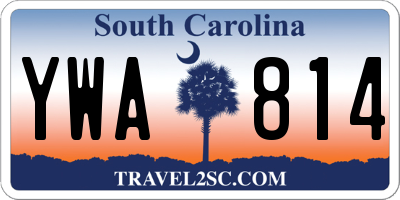 SC license plate YWA814