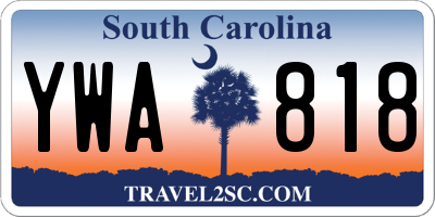 SC license plate YWA818