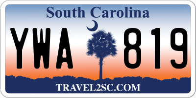 SC license plate YWA819