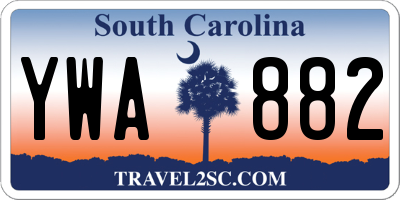 SC license plate YWA882