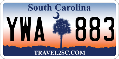SC license plate YWA883