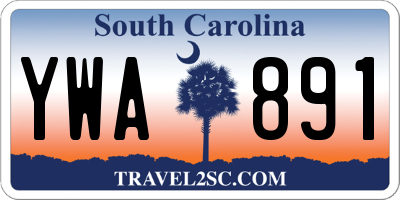 SC license plate YWA891