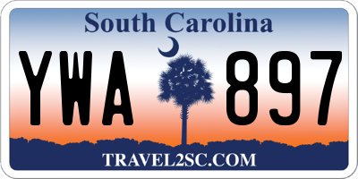 SC license plate YWA897