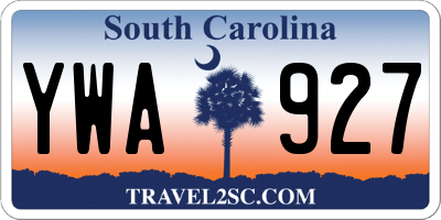 SC license plate YWA927