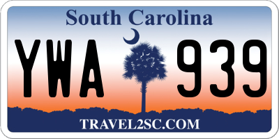 SC license plate YWA939