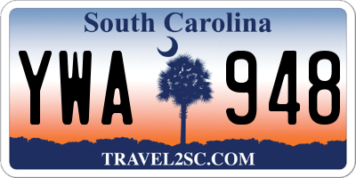 SC license plate YWA948