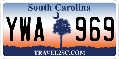 SC license plate YWA969