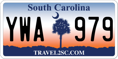 SC license plate YWA979