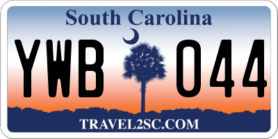 SC license plate YWB044