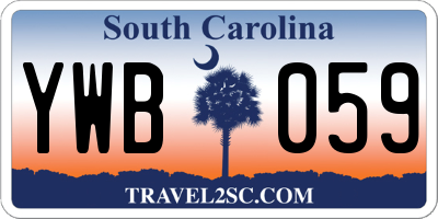 SC license plate YWB059