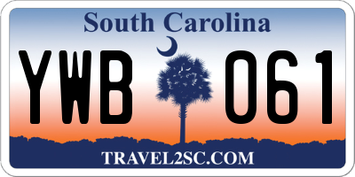 SC license plate YWB061
