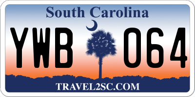 SC license plate YWB064