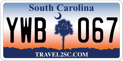 SC license plate YWB067