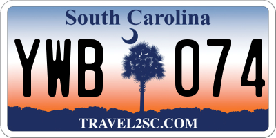 SC license plate YWB074