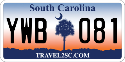 SC license plate YWB081