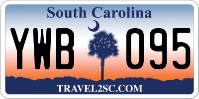 SC license plate YWB095