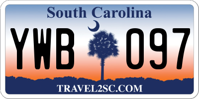 SC license plate YWB097