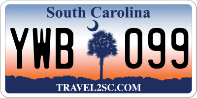SC license plate YWB099