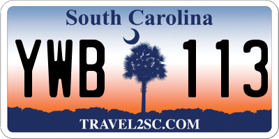 SC license plate YWB113