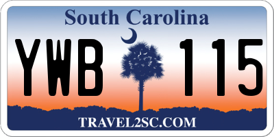 SC license plate YWB115