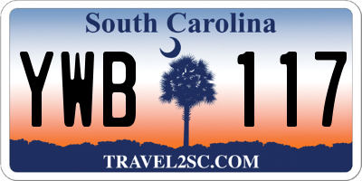 SC license plate YWB117