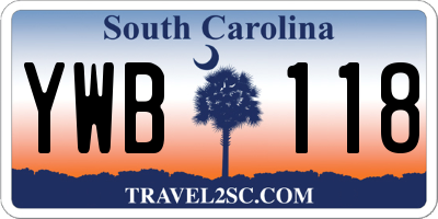 SC license plate YWB118