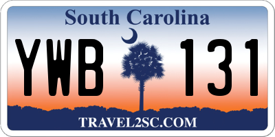 SC license plate YWB131