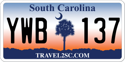 SC license plate YWB137
