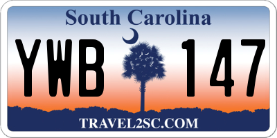 SC license plate YWB147