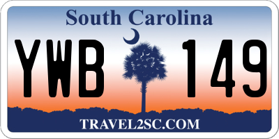 SC license plate YWB149