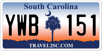 SC license plate YWB151