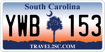 SC license plate YWB153