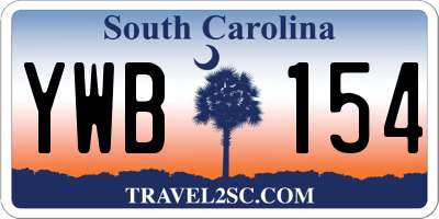SC license plate YWB154