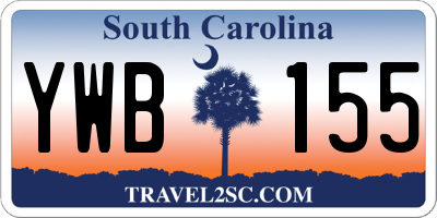 SC license plate YWB155