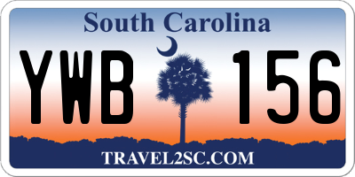 SC license plate YWB156