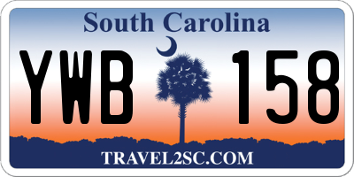 SC license plate YWB158