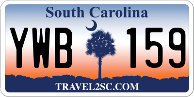 SC license plate YWB159