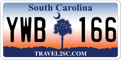SC license plate YWB166